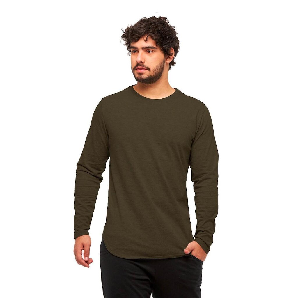 Camiseta Longline Masculina Manga Comprida Oversized