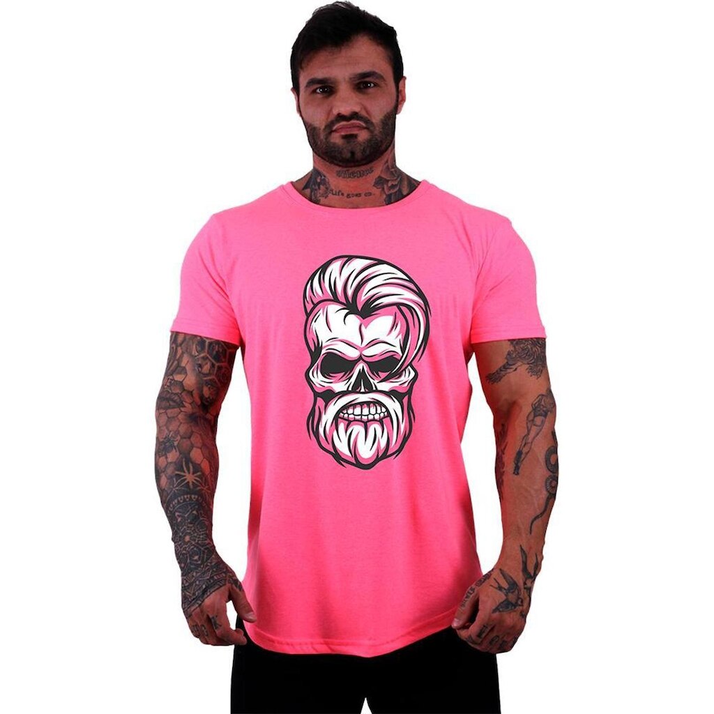 Camiseta Longline MXD Conceito Bad Skull Masculina