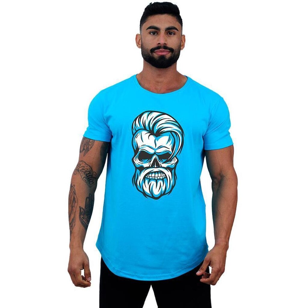 Camiseta Longline MXD Conceito Bad Skull Masculina