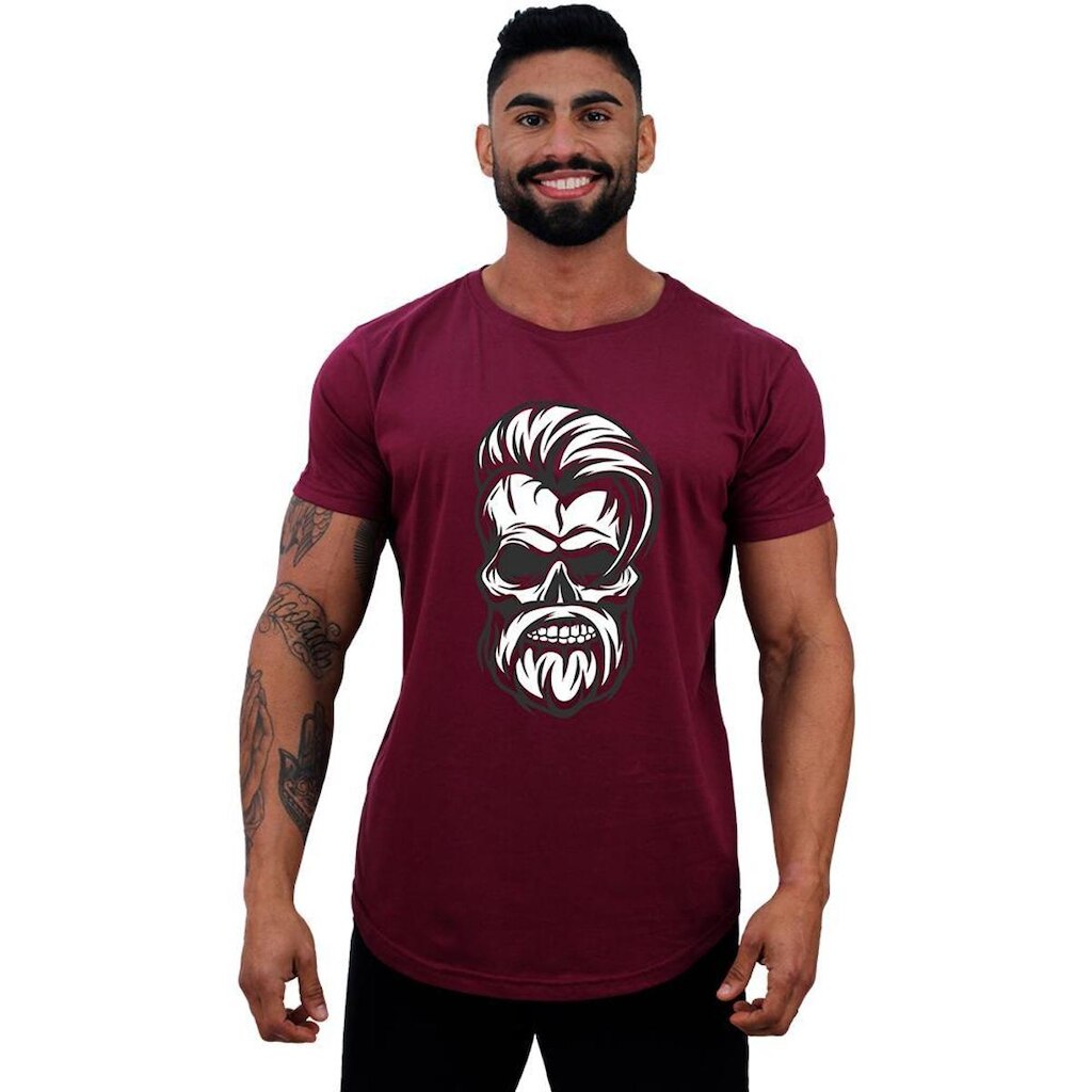 Camiseta Longline MXD Conceito Bad Skull Masculina