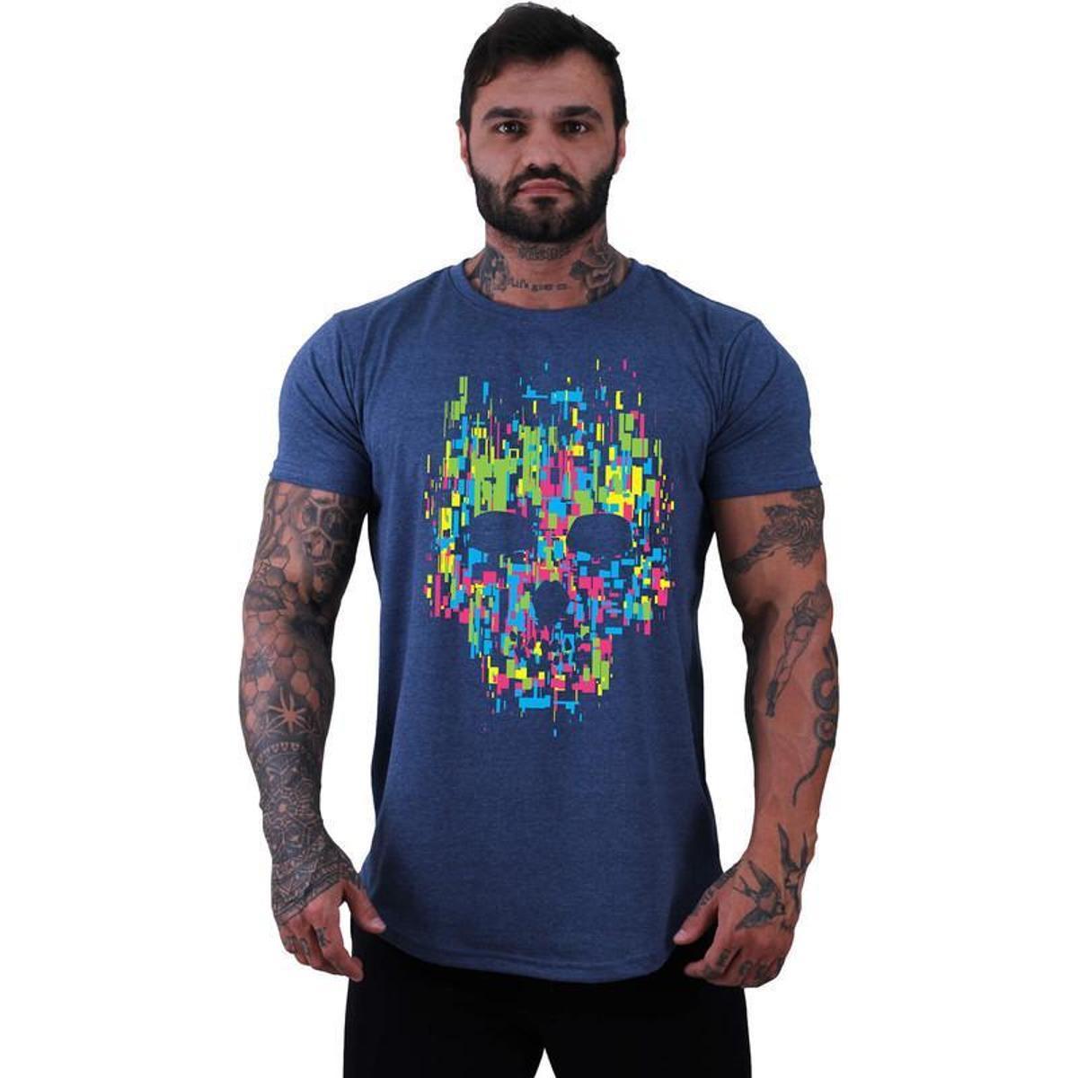 Camiseta Longline MXD Conceito Caveira Abstrata Masculina é boa?
