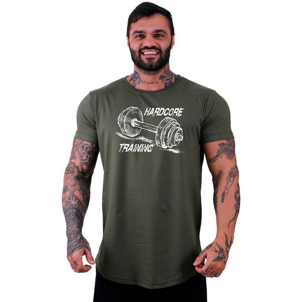 Camiseta Longline MXD Conceito Eat Sleep Squat Repeat Masculina