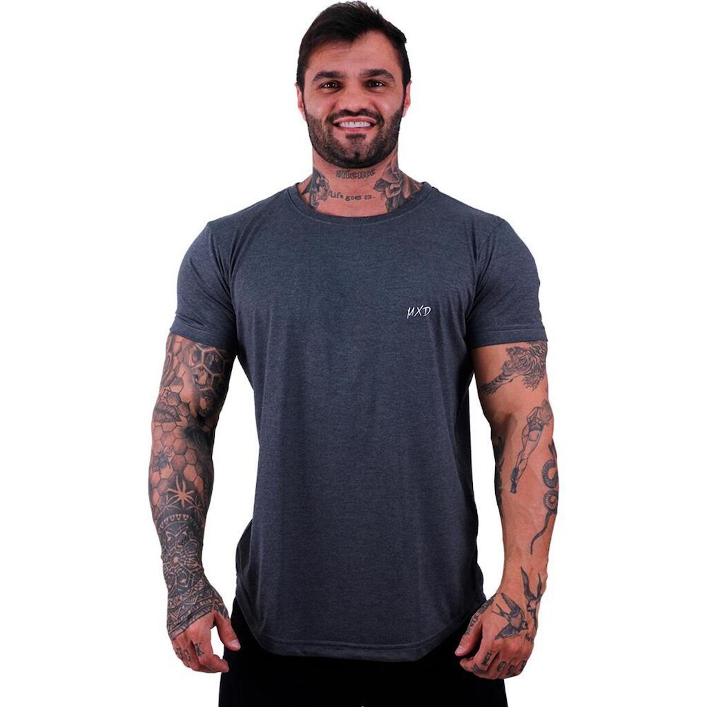 Camiseta Longline MXD Conceito Estampada Academia Treino Fit