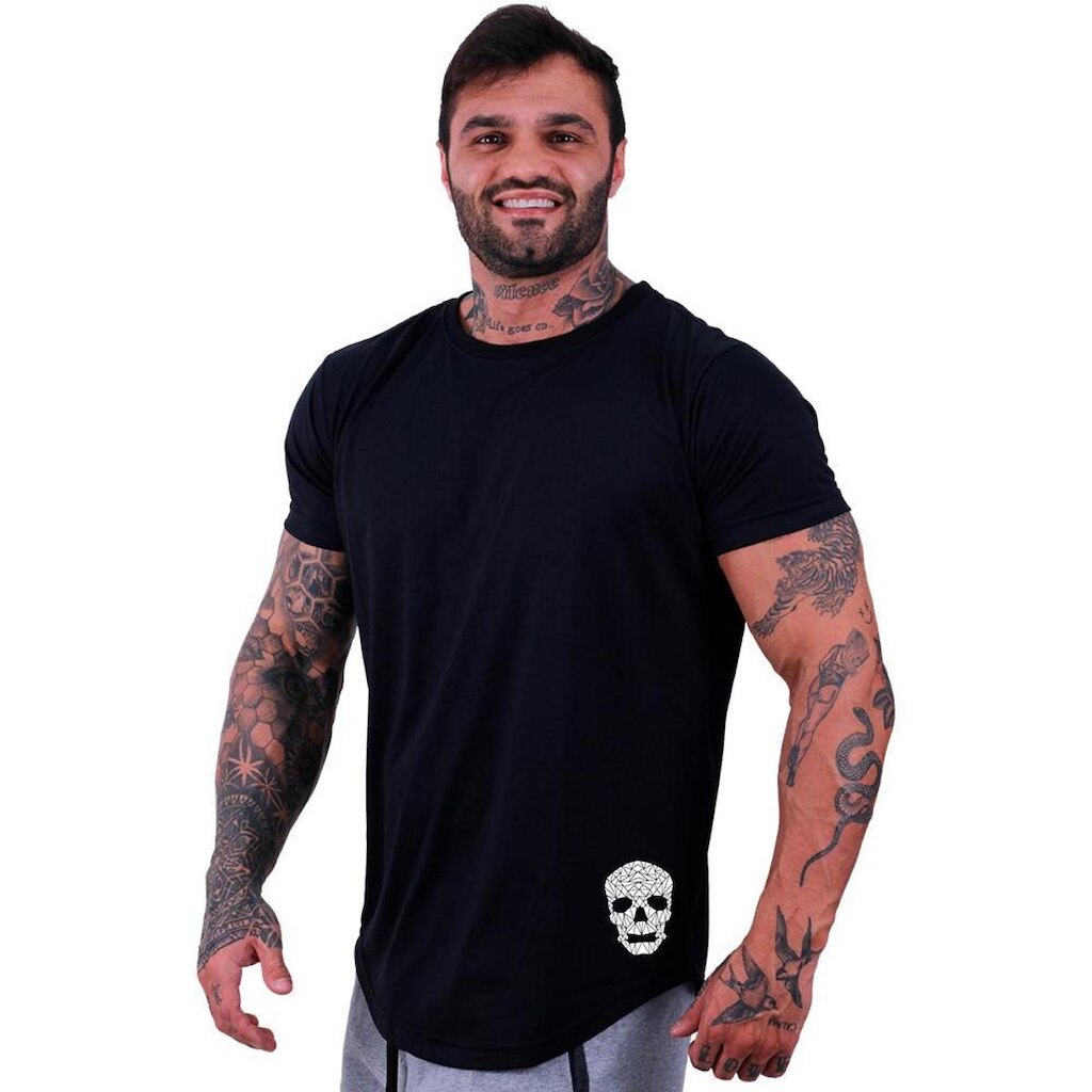 Camiseta Longline MXD Conceito Estampada Academia Treino Fit