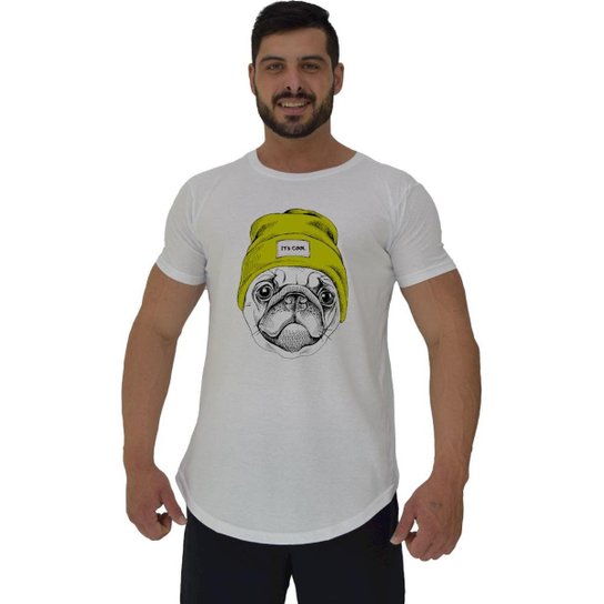 Camiseta Longline MXD Conceito Pug It's Cool Masculina - Branco é ruim? Camiseta Longline MXD Conceito Pug It's Cool Masculina - Branco é boa?