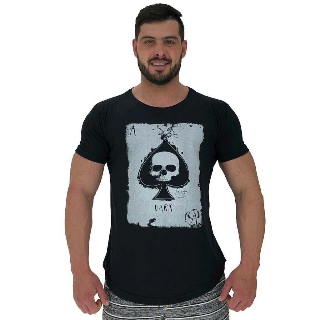 Camiseta Longline MXD  Dark Skull Masculina