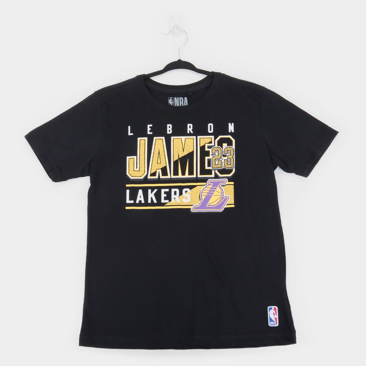 Camiseta Los Angeles Lakers Lebron James Infantil NBA Masculina - Preto - Netshoes