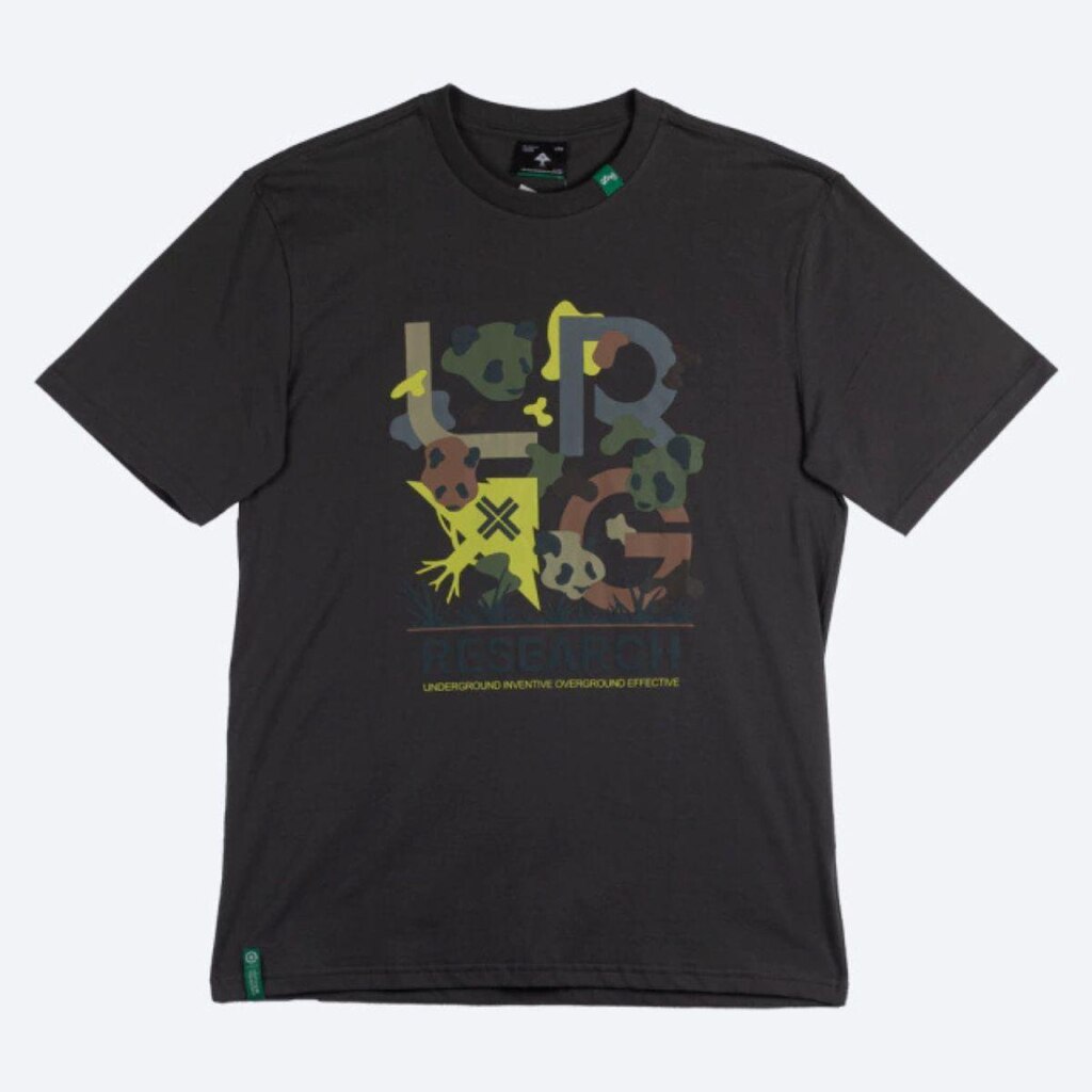 CAMISETA LRG STACKED PANDAS TEE CINZA