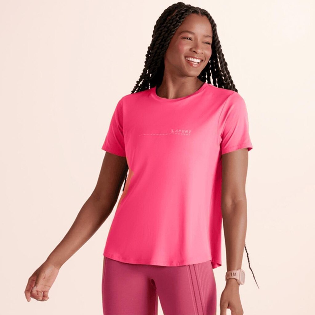 Camiseta Lupo AF Básica Feminina - Rosa
