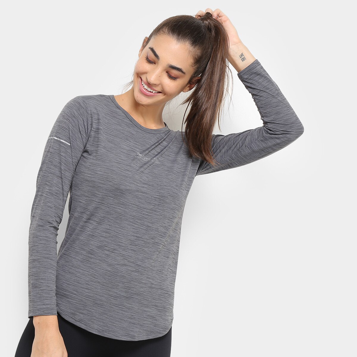 camiseta poliamida manga longa