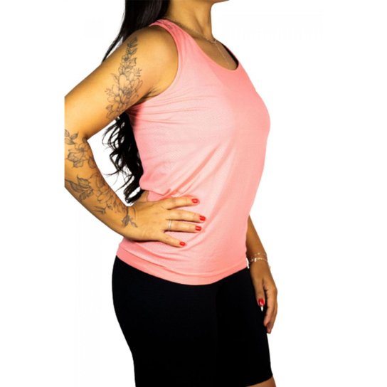 CAMISETA LUPO REGATA NASSAU FEMININA Rosa Claro Netshoes