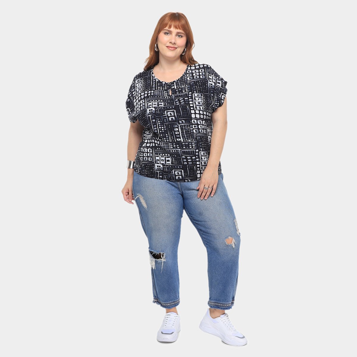 Camiseta Maelle Plus Size feminino 15401 - 3