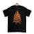 Camiseta Mafiaclub Gola Redonda Estampa CAVEIRA FOGO Streetwear fio 30.1 Penteado - Preto