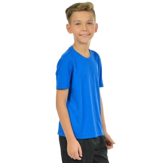 Camiseta malha fria gola careca infantil unissex fenomenal(sem elasticidade) Vermelho 12