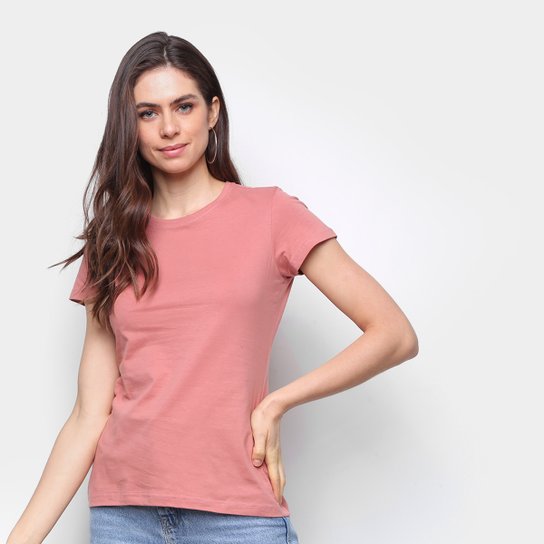 Camiseta Malwee Baby Look Antivirais Feminina - Rosa Menor preço em Camiseta Malwee Baby Look Antivirais Feminina - Rosa