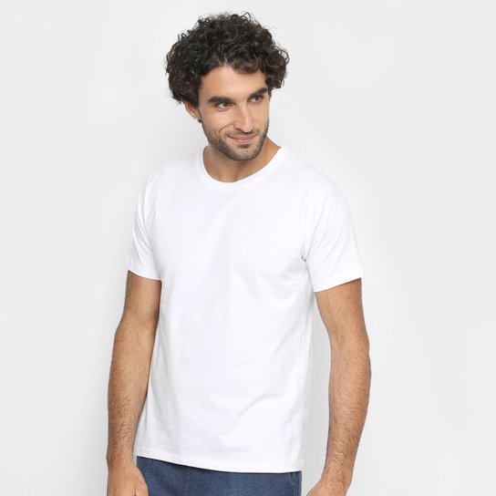 Camiseta Malwee Lisa Tradicional Masculina - Branco Menor preço em Camiseta Malwee Lisa Tradicional Masculina - Branco