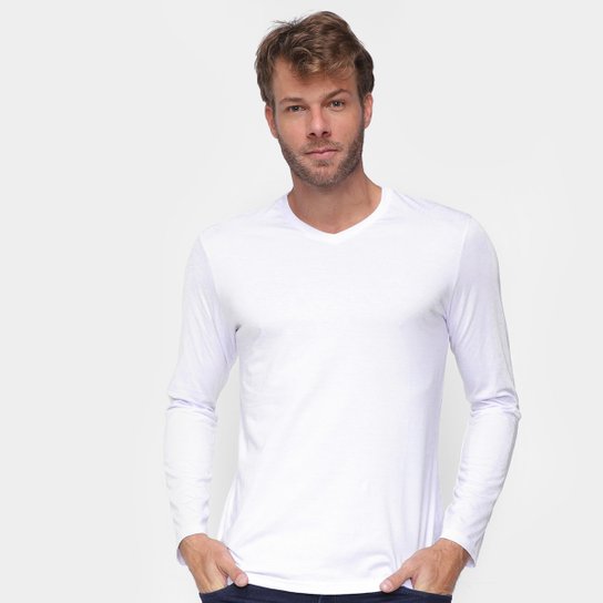 Camiseta Malwee Manga Longa Masculina - Branco é ruim? Camiseta Malwee Manga Longa Masculina - Branco é boa?