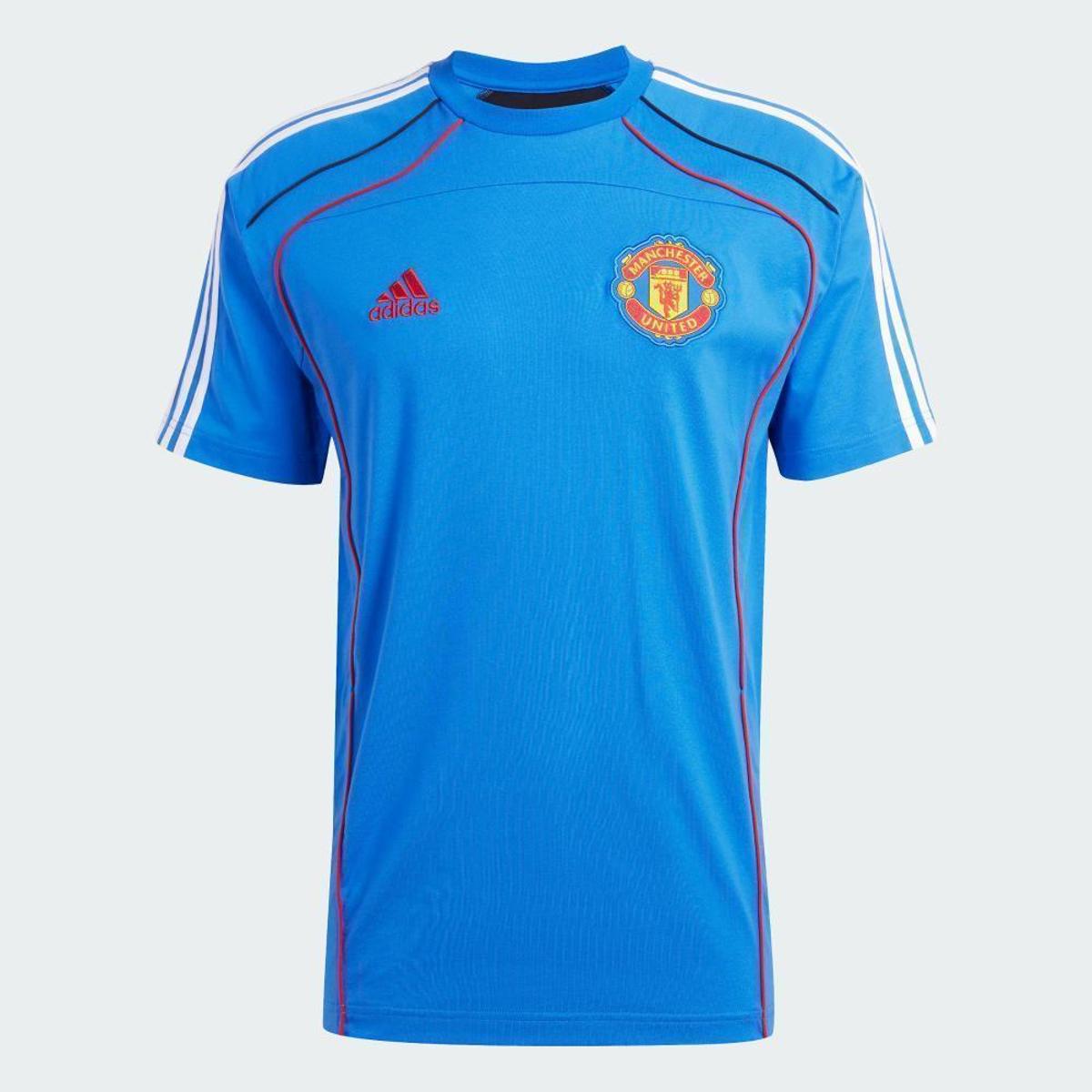 Camiseta Manchester United Adidas Masculina - Azul | Netshoes