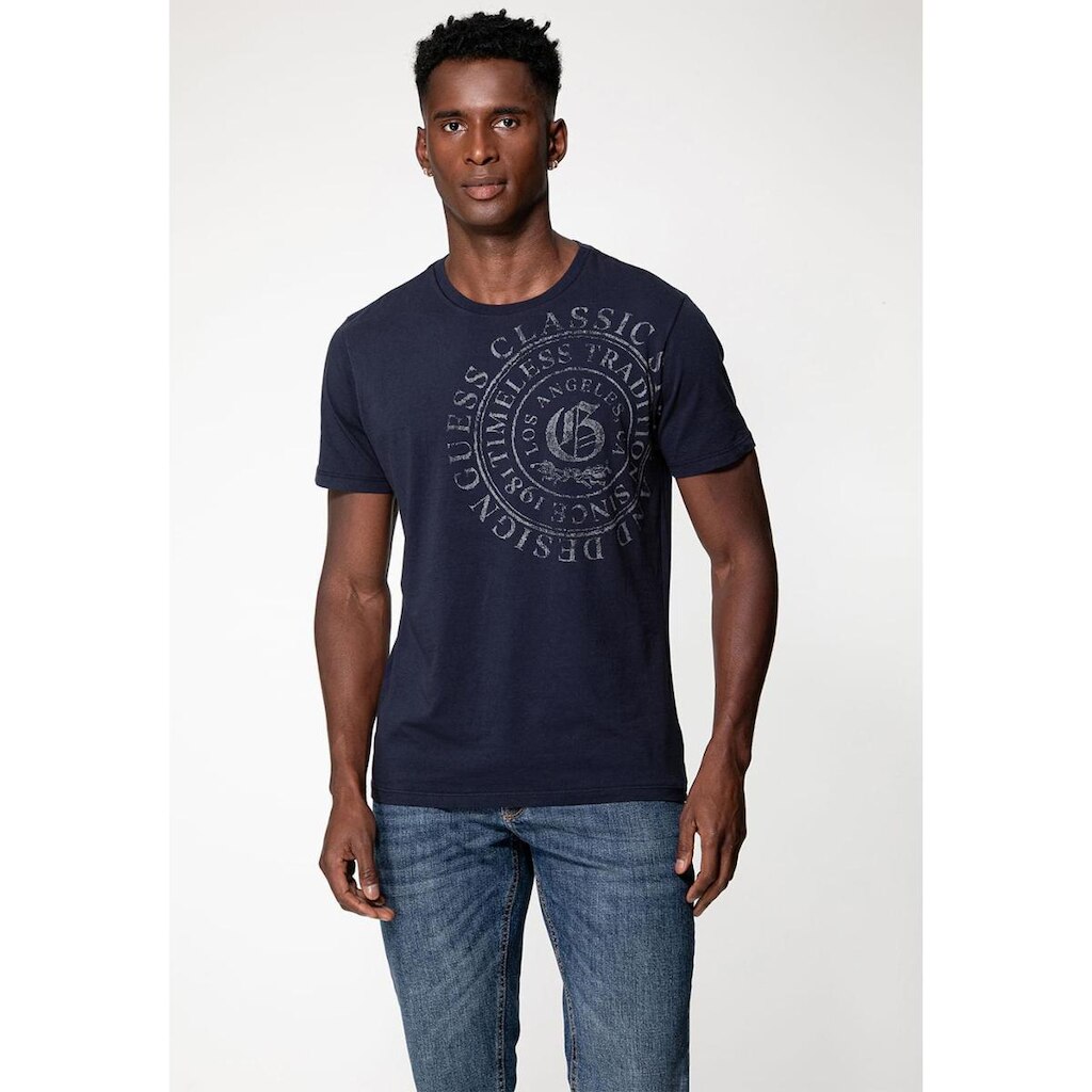 Camiseta Mandala Peito Azul Escuro