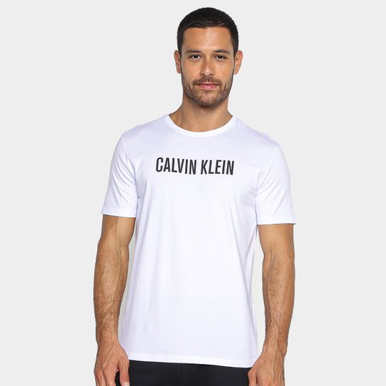 Camiseta Manga Curta Calvin Klein Intense Power Masculina - Branco Menor preço em Camiseta Manga Curta Calvin Klein Intense Power Masculina - Branco