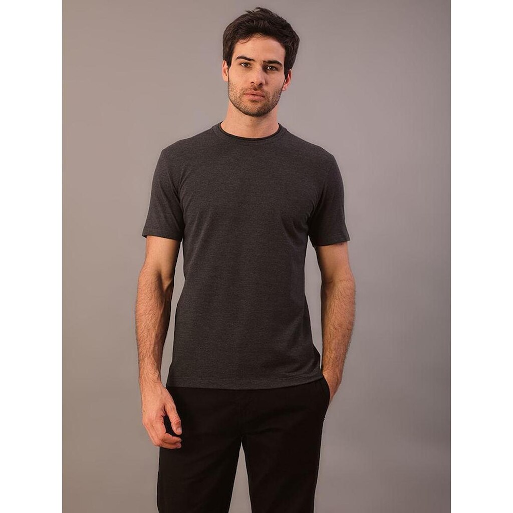 Camiseta Manga Curta Calvin KleinGola Dupla
