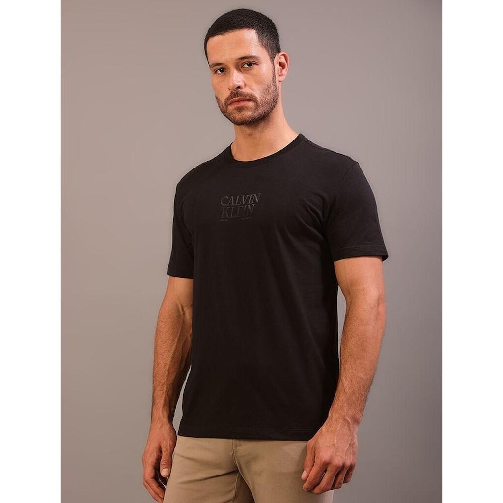 Camiseta Manga Curta Calvin KleinLogo Gel