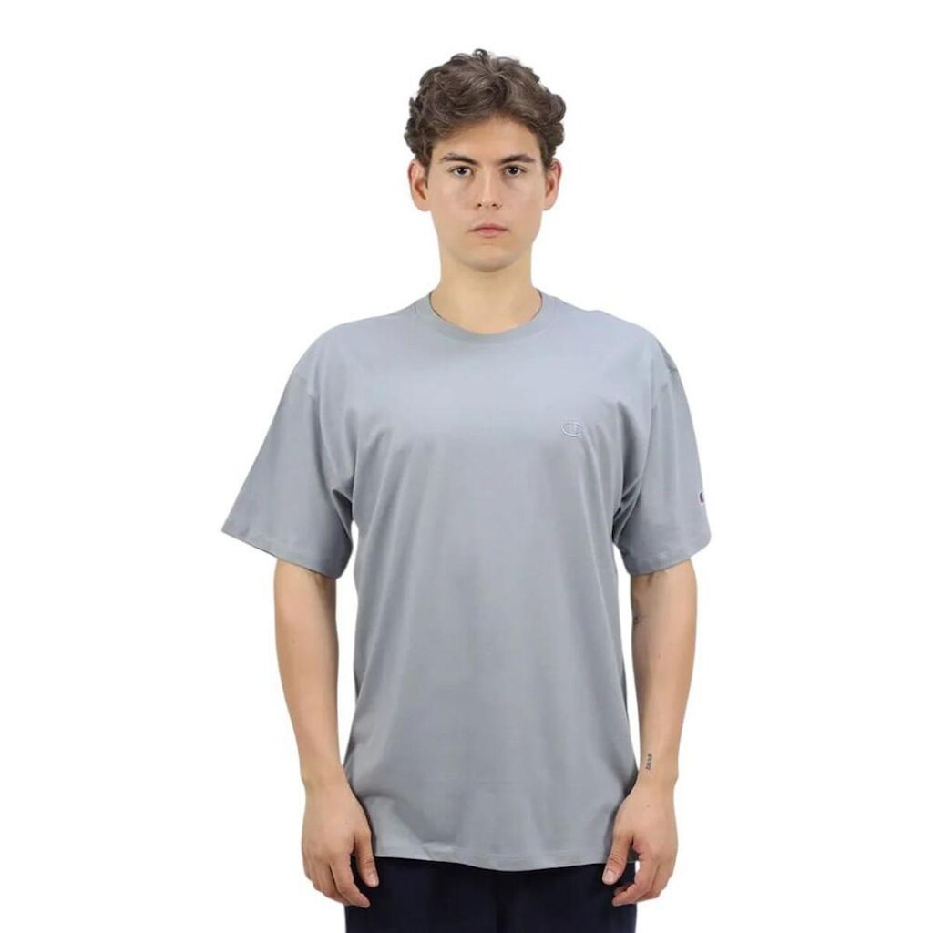 Camiseta Manga Curta Champion Ath Basic C Emb Logo Caqui