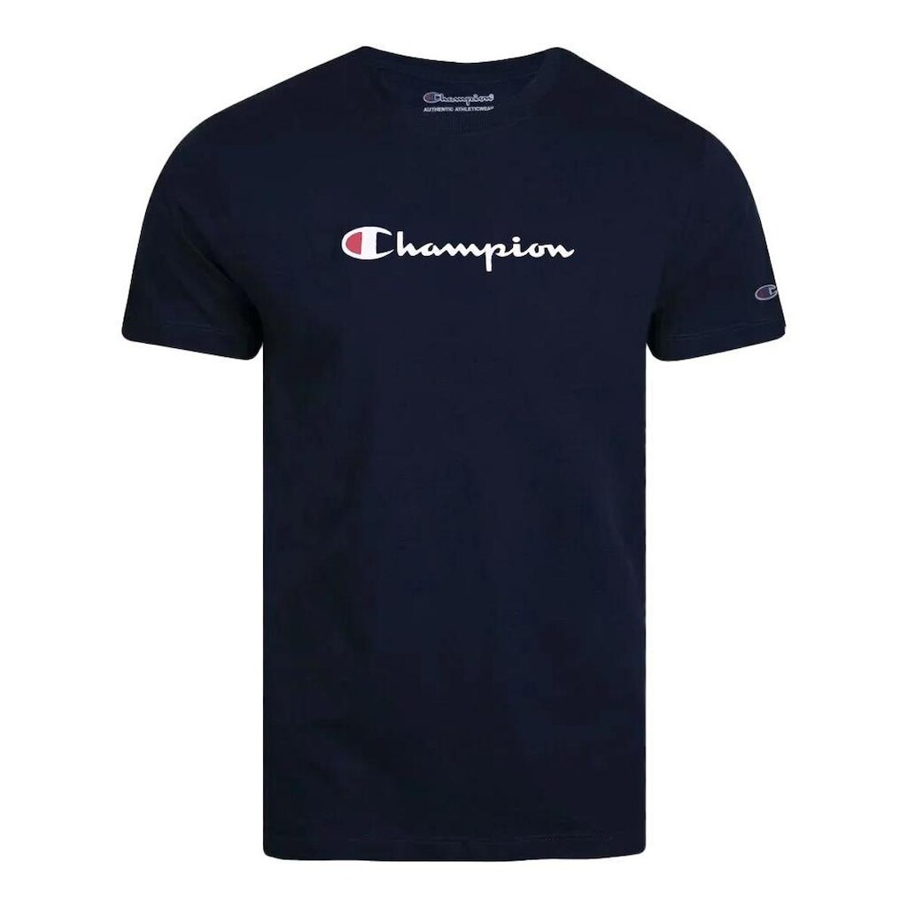 Camiseta Manga Curta Champion Mc Logo Script Ink Surf Azul