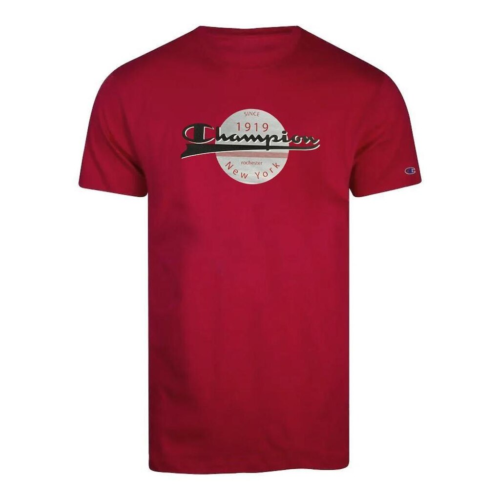 Camiseta Manga Curta Champion Mc Script Ny Cinza Escuro