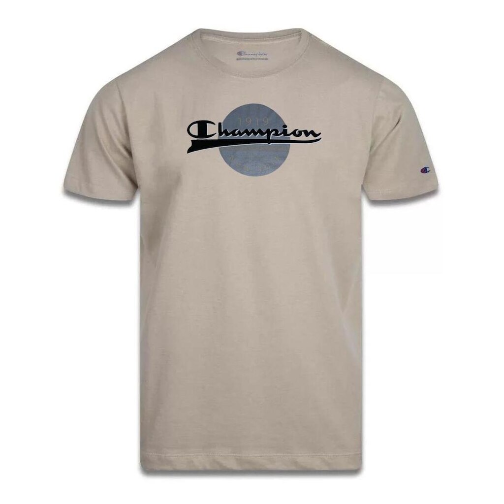 Camiseta Manga Curta Champion Mc Script Ny Cinza Escuro