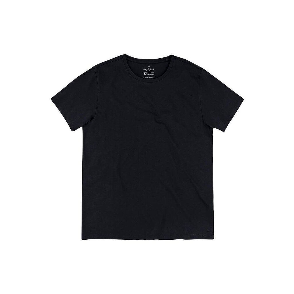 Camiseta Manga Curta Em Algodão Pima Masculina