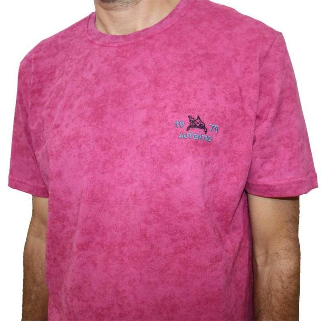 Camiseta manga curta marmorizada com bordado Idio's