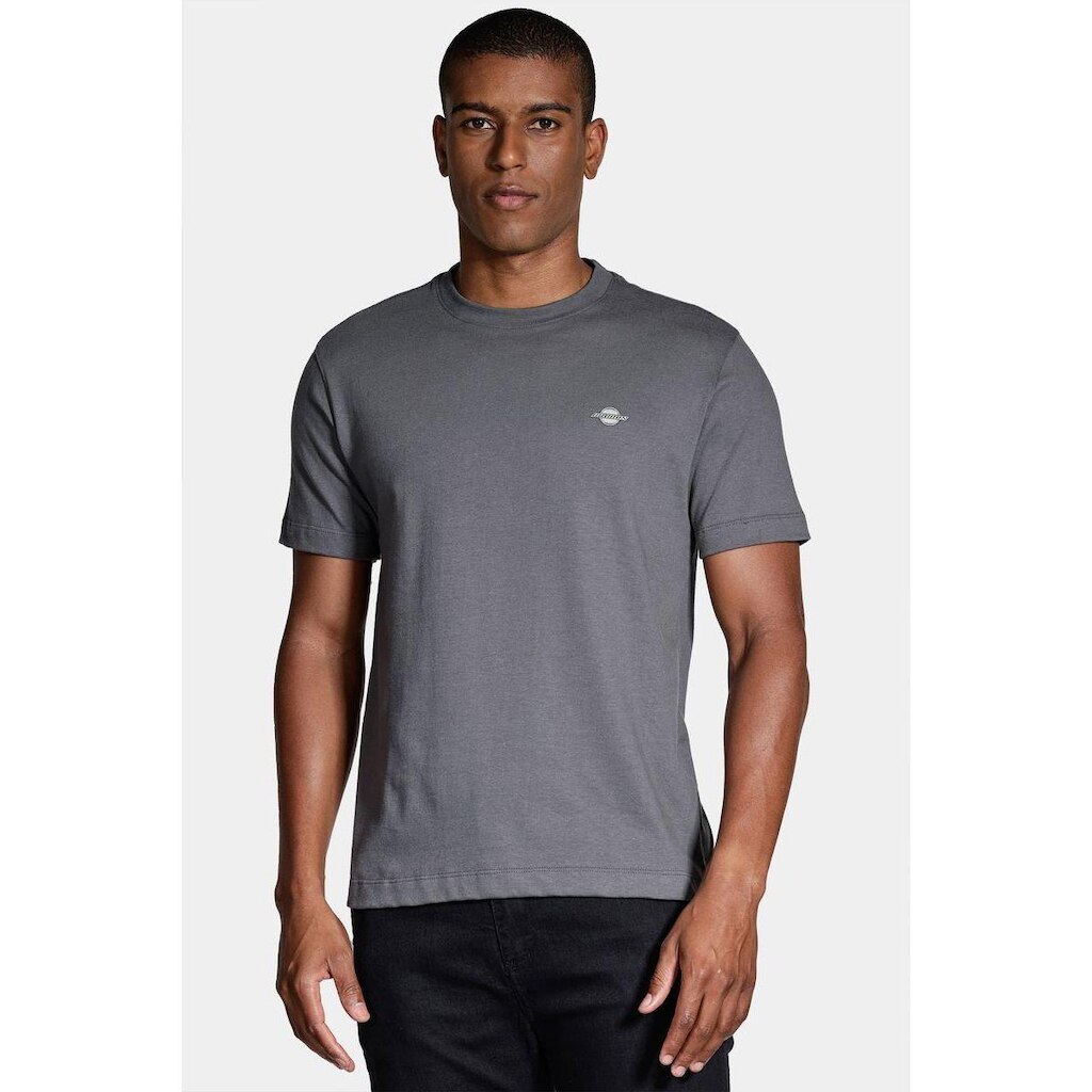 Camiseta Manga Curta Patch Cinza Grafite