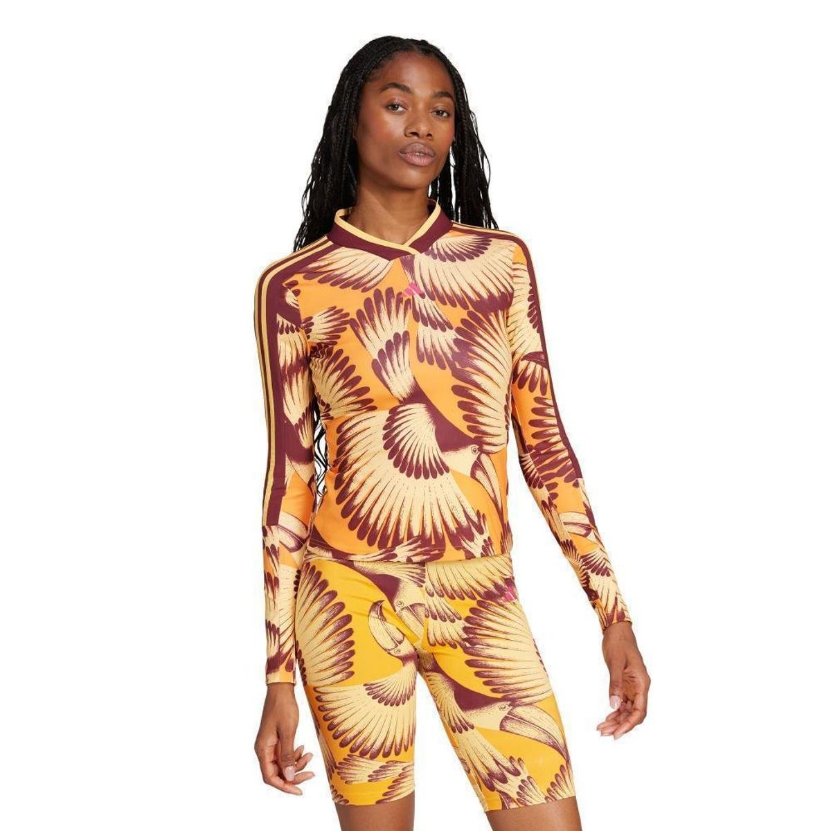 Camiseta Manga Longa Adidas Farm Feminina Menor preço em Camiseta Manga Longa Adidas Farm Feminina