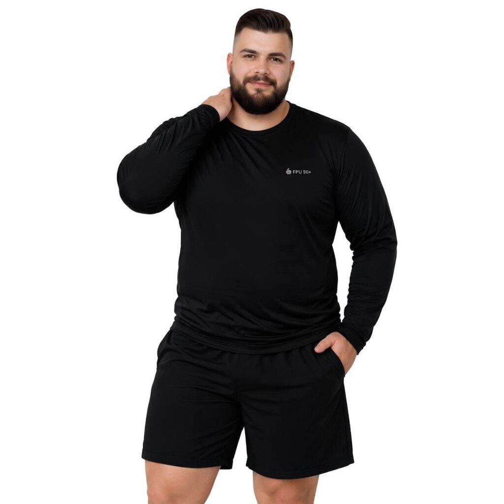 Camiseta Manga Longa Com Proteção UV FPS50 Plus Size