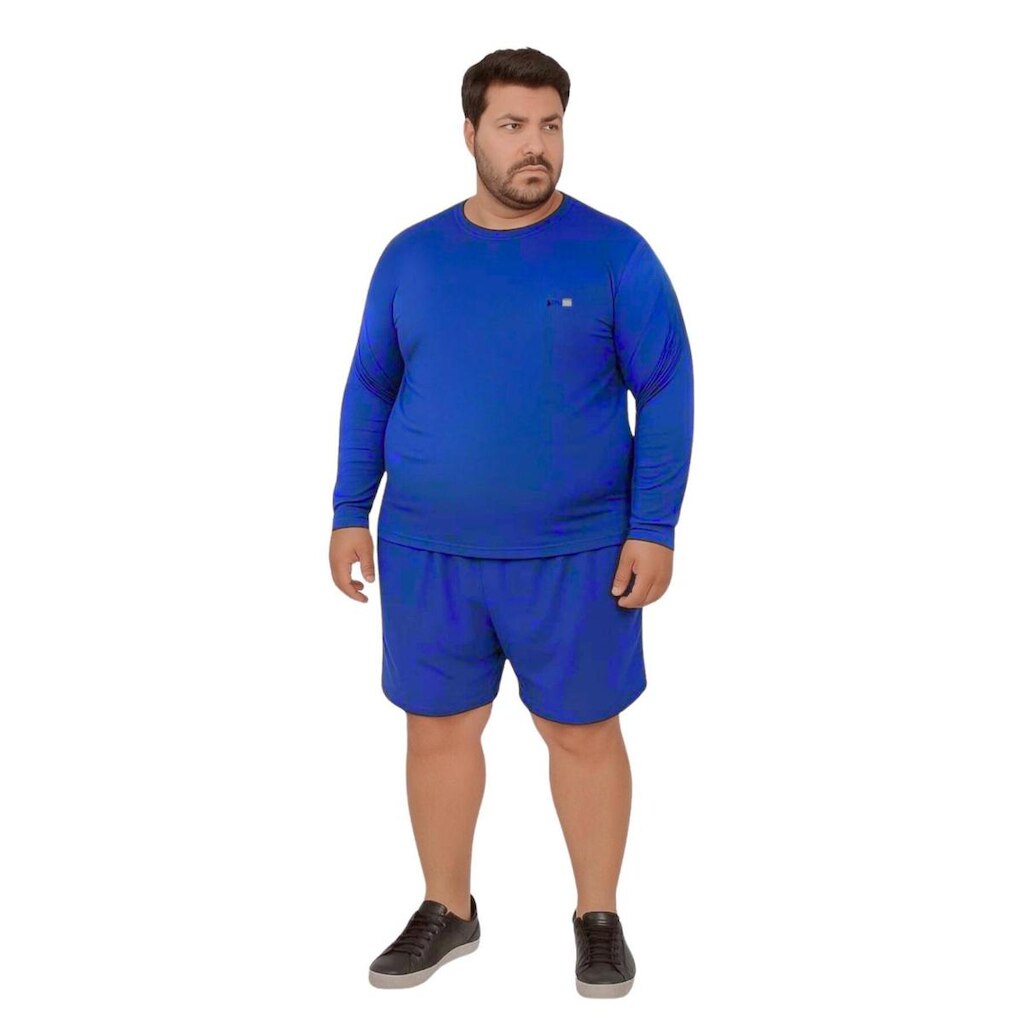 Camiseta Manga Longa Com Proteção UV FPS50 Plus Size