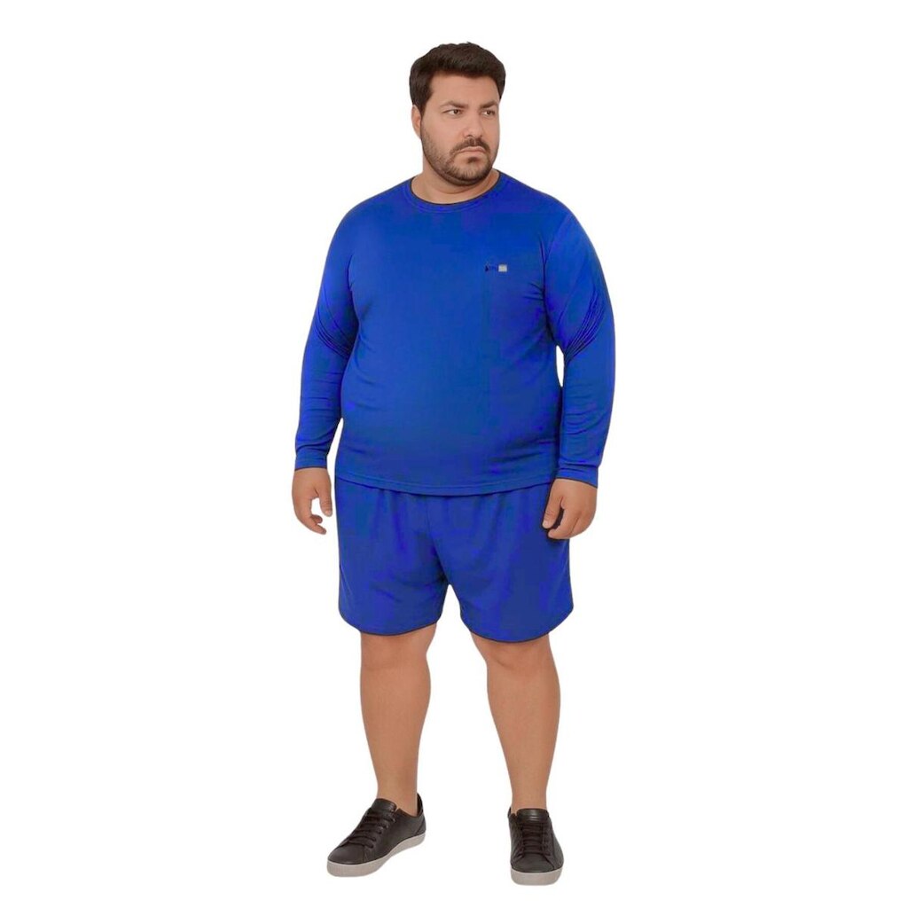Camiseta Manga Longa Com Proteção UV FPS50 Plus Size
