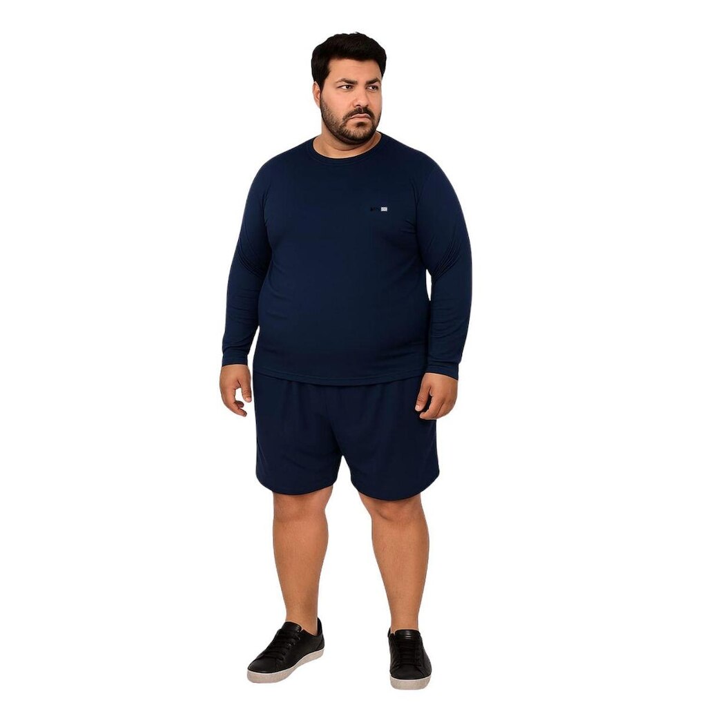 Camiseta Manga Longa Com Proteção UV FPS50 Plus Size