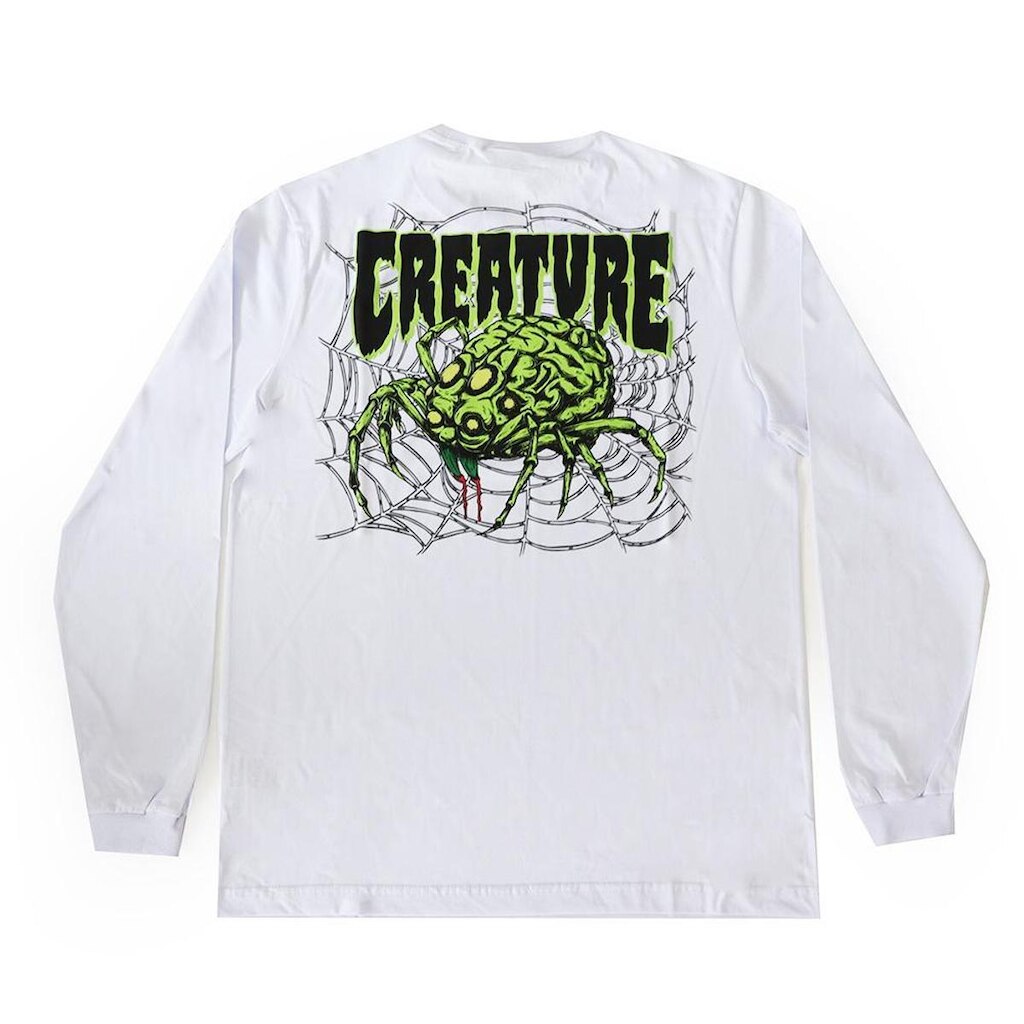 Camiseta Manga Longa Creature Spindel - Branco