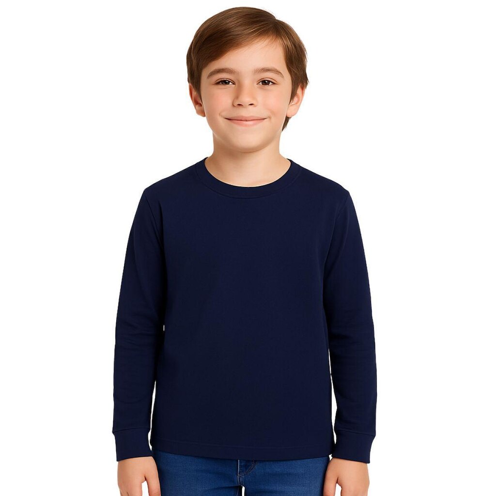 Camiseta Manga Longa e Punho Infantil e Juvenil Menino Kyly