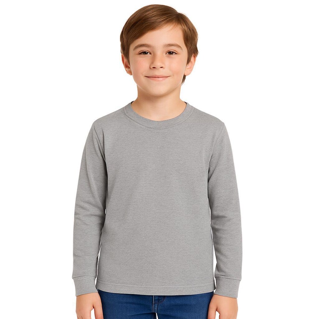 Camiseta Manga Longa e Punho Infantil e Juvenil Menino Kyly
