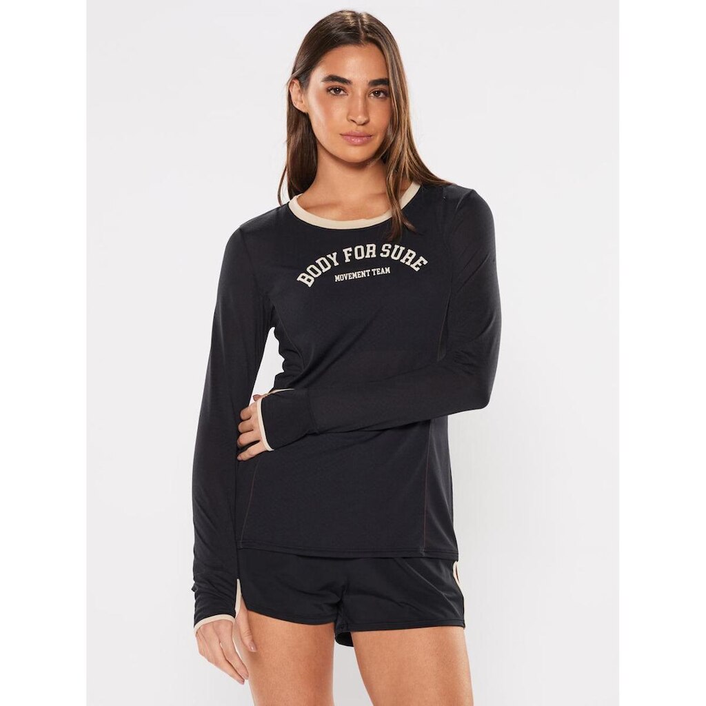 Camiseta Manga Longa Estampada Push