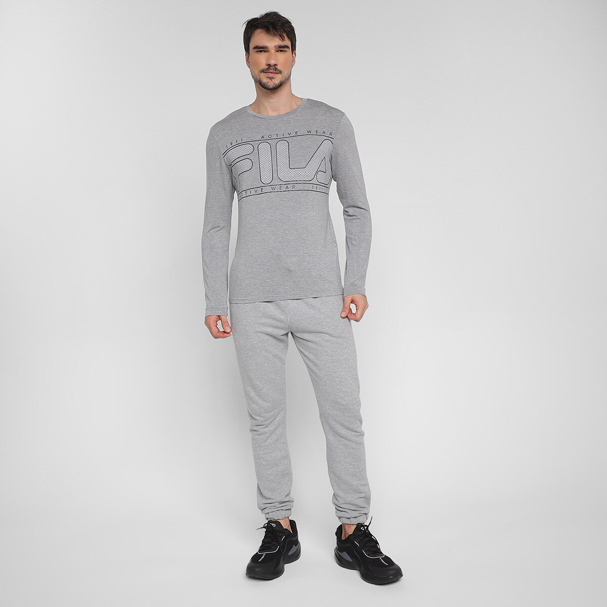 Camiseta Manga Longa Fila Comfort Logo Masculina - 3