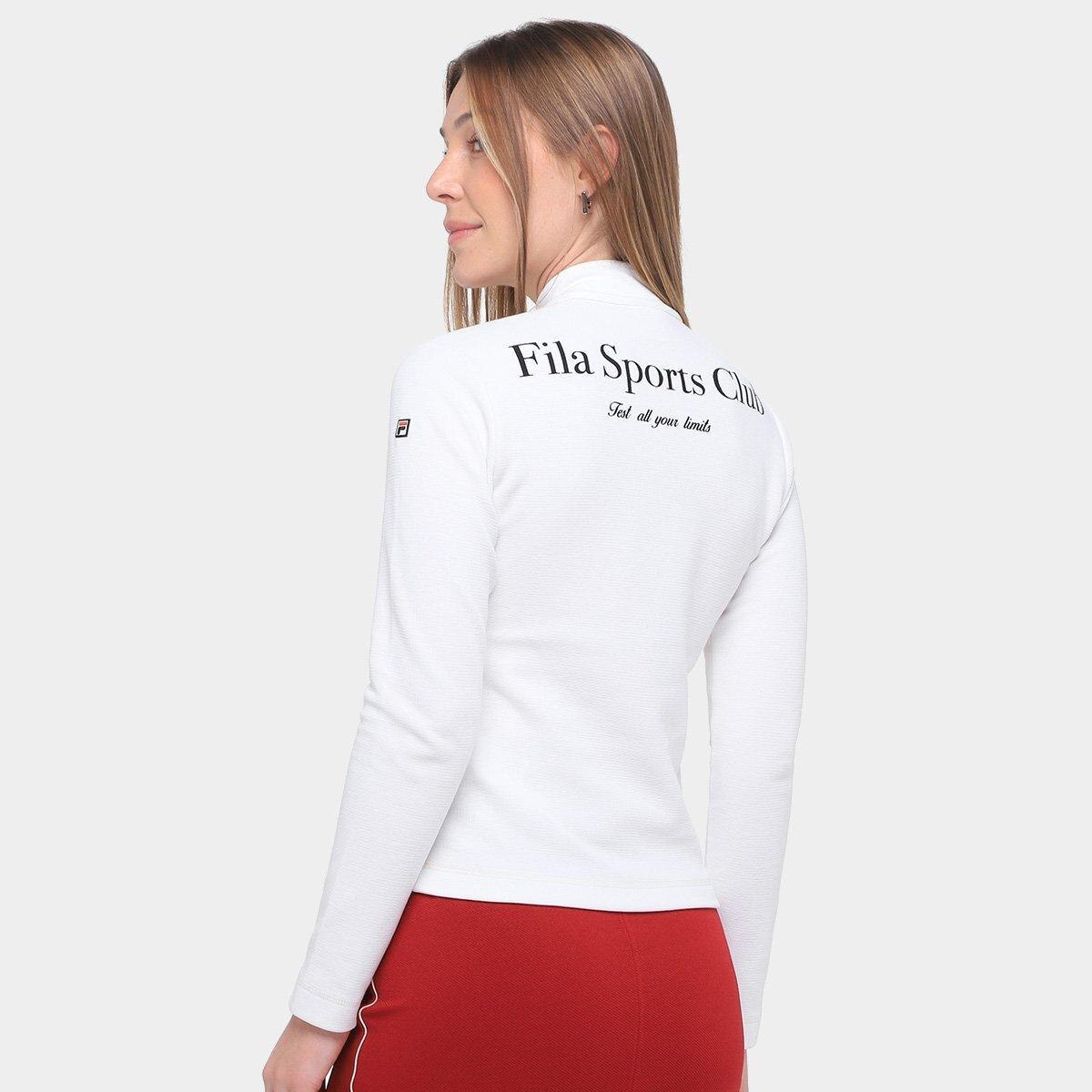 Camiseta Manga Longa Fila Sport Club Feminina - 1