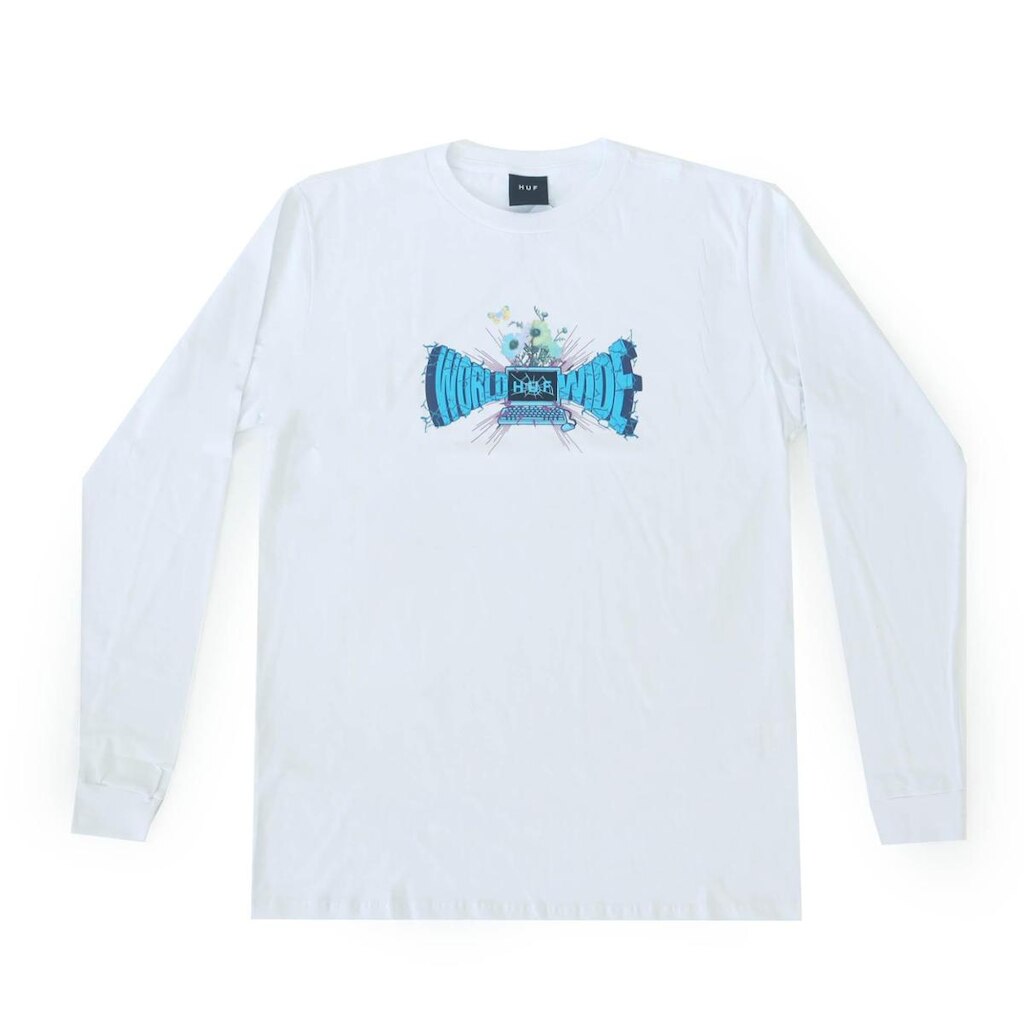 Camiseta Manga Longa HUF Off-line - Branco