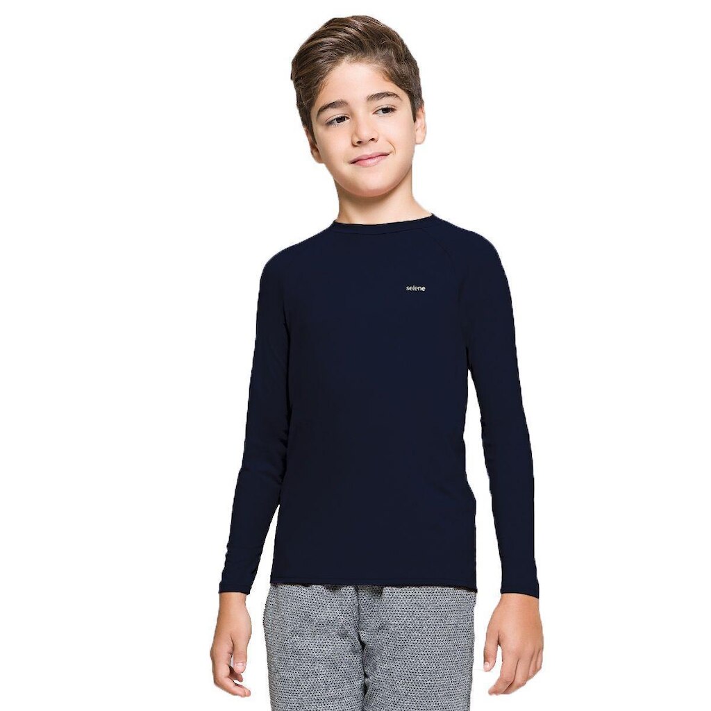 Camiseta manga longa infantil com proteção UV Selene