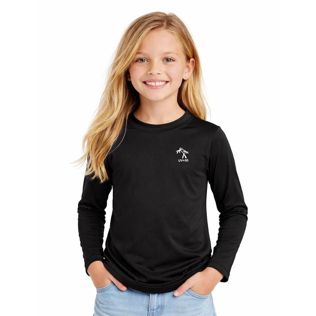 Camiseta Manga Longa Infantil Menina Proteção Solar UV 50 Poliamida