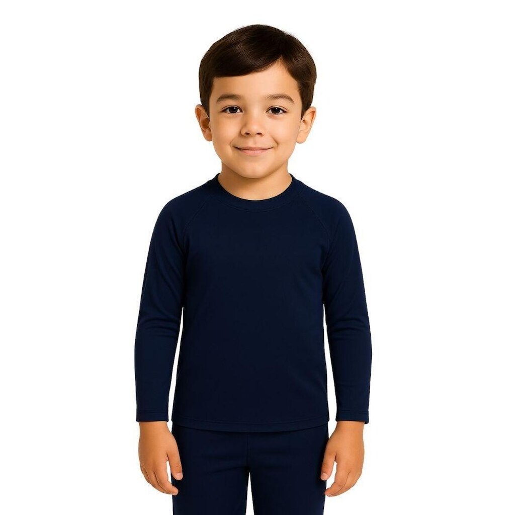 Camiseta Manga Longa Infantil Menino Proteção Solar Praia