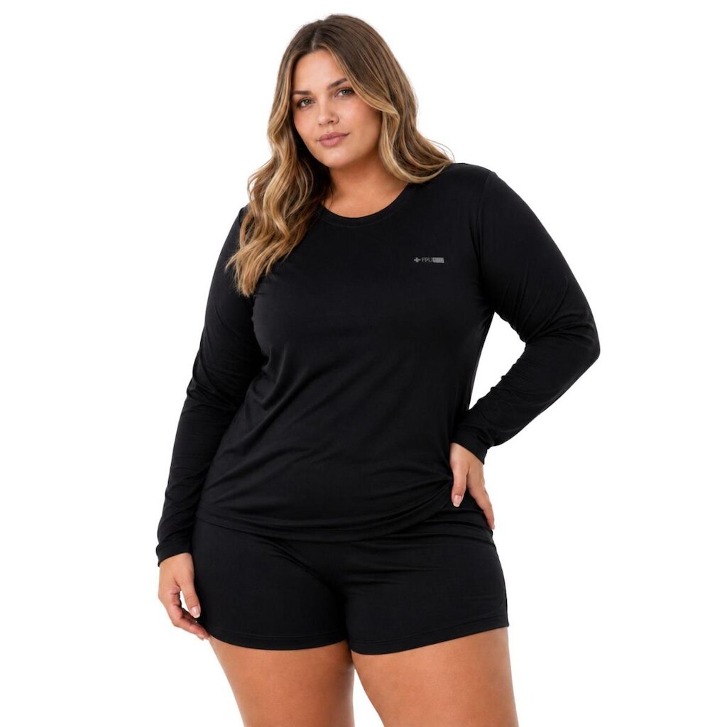 Camiseta Manga Longa Proteção UV FPS50 Feminino Plus Size