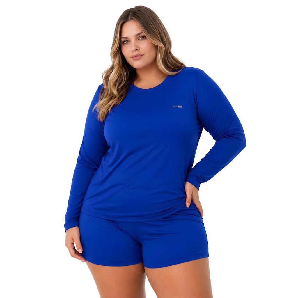 Camiseta Manga Longa Proteção UV FPS50 Feminino Plus Size